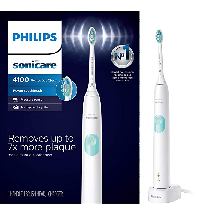 Philips Sonicare HX6817/01 ProtectiveClean 4100 Rechargeable Electric Toothbrush, White