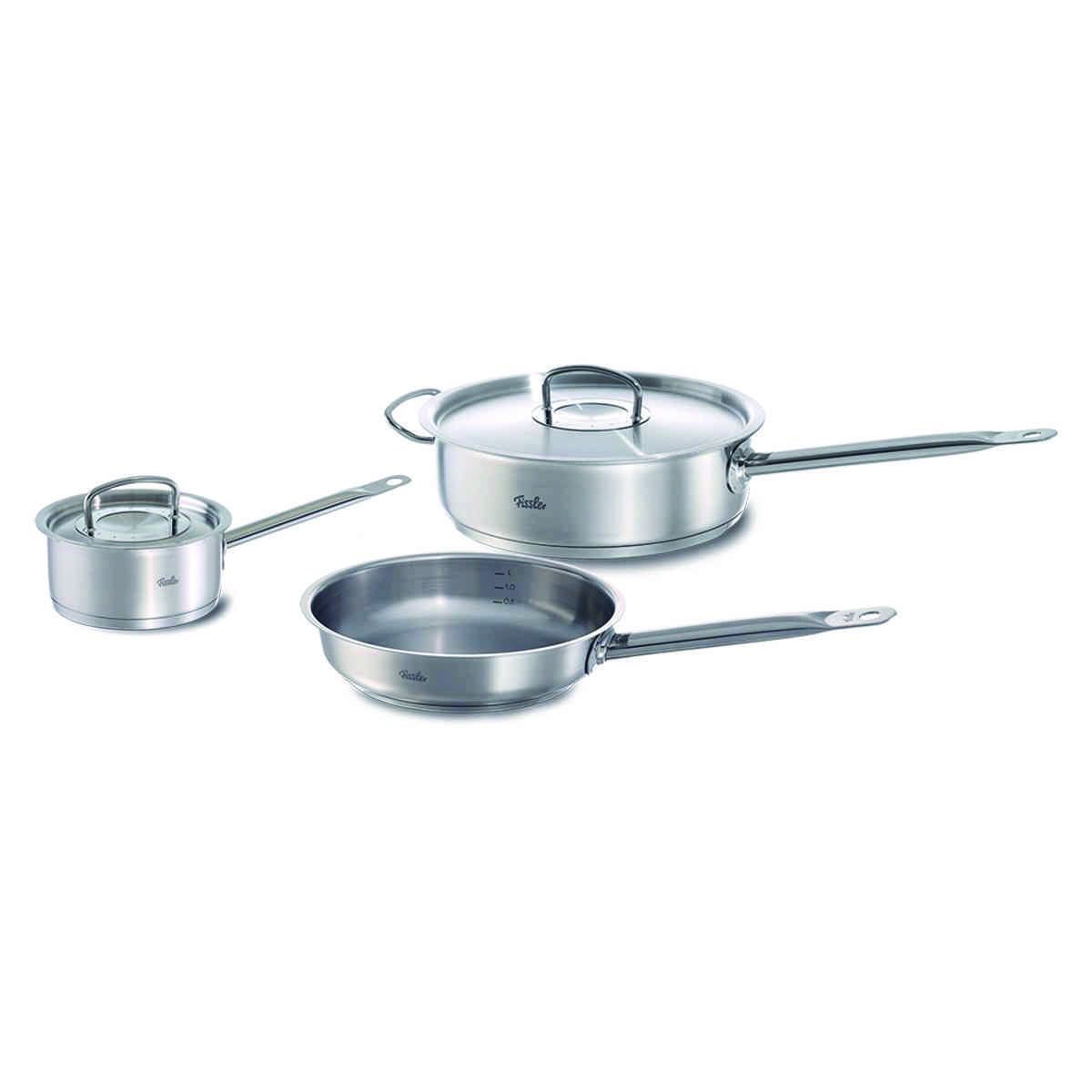 Fissler Stainless Steel 5-Piece Original Profi Cookware Set with Saute and Fry Pan