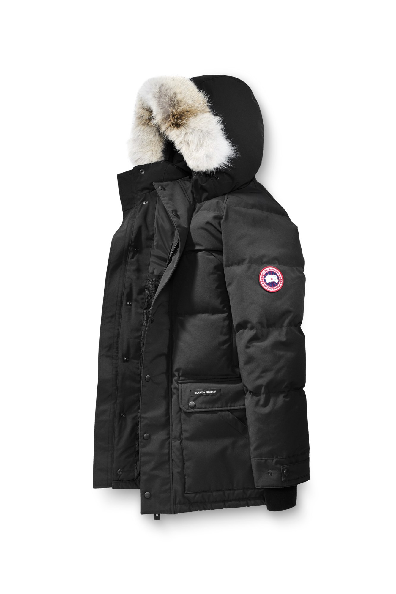 Canada Goose Fusion Fit Emory Quilted Fur Trim Hooded Down Parka