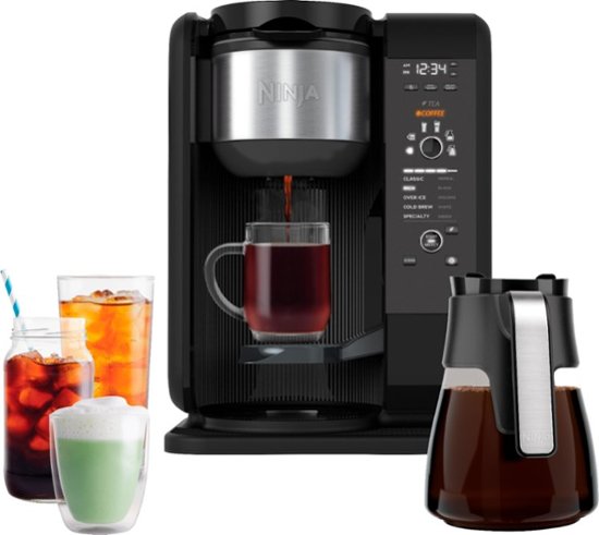 Ninja - Hot & Cold 10-Cup Coffee Maker - Black/Stainless Steel